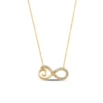 Diamond Infinity Heart Necklace – Solid Gold Eternal Love Pendant - Görsel 5