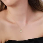 Personalized 14K Gold Heart Necklace | Custom Initial Monogram - Görsel 6