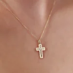 14K Gold Cross Pendant Necklace – Starburst Christian Jewelry - Görsel 2