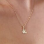 Handcrafted 14K Gold Peace Dove Necklace | Symbolic Jewelry