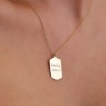 14K Gold Custom Engraved Name Tag Necklace – Personalized Keepsake - Görsel 2