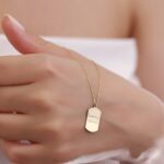 14K Gold Custom Engraved Name Tag Necklace – Personalized Keepsake - Görsel 4