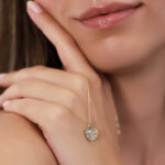 14K Solid Gold Heartbeat Necklace | Rhythmic Love Pendant - Görsel 6