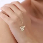 14K Gold Panther Necklace – Cutout Wildcat Pendant, Animal Jewelry - Görsel 6