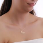 14K Gold Lotus Moon Necklace | Celestial Pendant Jewelry - Görsel 4