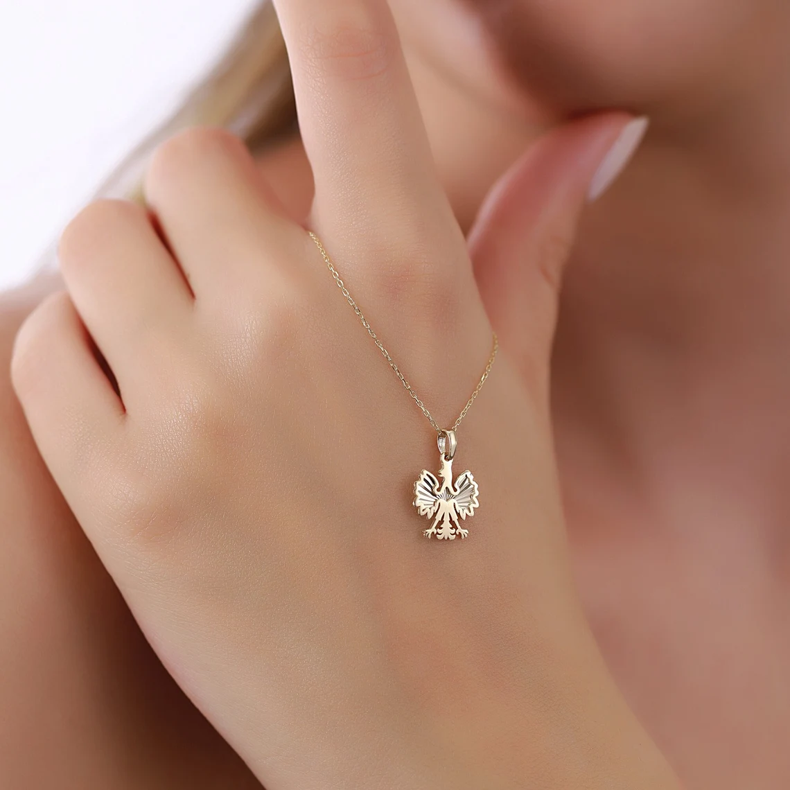 il_1140xN.5670158468_cdql 14K Gold Polish Eagle Necklace – Heritage Jewelry Pendant - Görsel 1