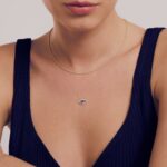 Gold Evil Eye Pendant Necklace – Dainty Blue Gemsto - Görsel 2