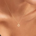 10K Gold Sun Pendant Necklace – Celestial Layering Jewelry