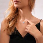 Blue Opal Butterfly Necklace – Dainty Gold Pendant - Görsel 2