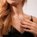 Blue Opal Butterfly Necklace – Dainty Gold Pendant - Görsel 4