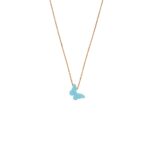 Blue Opal Butterfly Necklace – Dainty Gold Pendant - Görsel 8