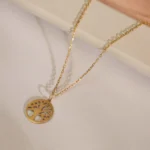 Gold Tree of Life Necklace – Dainty 14K Gold Pendant - Görsel 3