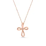 10K/14K Gold Cross Necklace – Dainty Diamond Religious Pendant - Görsel 7