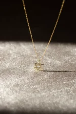 Diamond Star of David Necklace – 10K/14K Solid Gold Jewish Pendant - Görsel 9