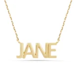 Personalized Solid Gold Name Necklace - Custom Letter Pendant - Görsel 7