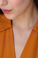 Solid Gold Diamond Heart Necklace – Dainty 10k/14k Love Pendant - Görsel 6
