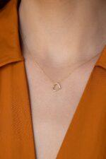 Solid Gold Diamond Heart Necklace – Dainty 10k/14k Love Pendant - Görsel 2