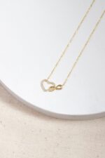 10K Gold Diamond Heart Infinity Necklace – Eternal Love Pendant - Görsel 4