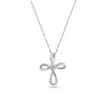 10K/14K Gold Cross Necklace – Dainty Diamond Religious Pendant - Görsel 9