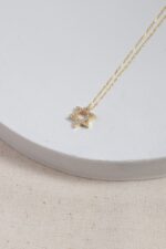 Solid Gold Diamond Star of David Pendant – Jewish Necklace - Görsel 9