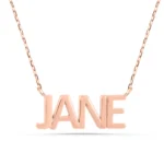 Personalized Solid Gold Name Necklace - Custom Letter Pendant - Görsel 9
