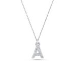 10K Gold Diamond Initial Necklace – Personalized Letter Pendant - Görsel 10