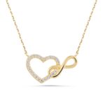 10K Gold Diamond Heart Infinity Necklace – Eternal Love Pendant - Görsel 2