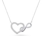 10K Gold Diamond Heart Infinity Necklace – Eternal Love Pendant - Görsel 9