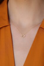 Solid Gold Diamond Heart Necklace – Dainty 10k/14k Love Pendant - Görsel 4