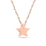 14K Solid Gold Star Necklace: Dainty Celestial Pendant - Görsel 4