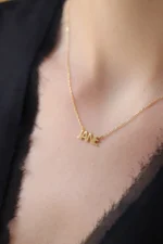 Personalized Solid Gold Name Necklace - Custom Letter Pendant