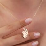 14K Gold Venetian Mask Necklace – Filigree Masquerade Pendant