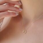 14K Gold Diamond Horseshoe Necklace – Lucky Charm Pendant