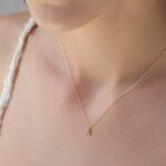 10K Gold Diamond Initial Necklace – Personalized Letter Pendant