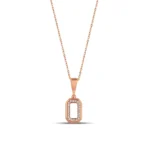 14K Gold Diamond Octagon Pendant Necklace: Geometric Fine Jewelry - Görsel 5