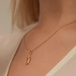 14K Gold Diamond Octagon Pendant Necklace: Geometric Fine Jewelry - Görsel 6