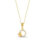 14K Gold Diamond Circle Necklace: Bloom Charm Pendant, Fine Jewelry - Görsel 3