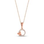 14K Gold Diamond Circle Necklace: Bloom Charm Pendant, Fine Jewelry - Görsel 5