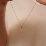 14K Gold Diamond Circle Necklace: Bloom Charm Pendant, Fine Jewelry - Görsel 6