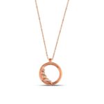 14K Gold Diamond Circle Pendant Necklace: Celestial Fine Jew - Görsel 7