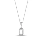 14K Gold Diamond Octagon Pendant Necklace: Geometric Fine Jewelry - Görsel 7