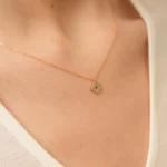 14k Gold Clover Pendant Necklace – Sparkling Lucky Charm - Görsel 6