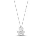 Solid Gold Flower Necklace – Dainty Diamond Accent, Floral Pendant - Görsel 7