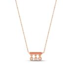 14K Gold Diamond Drop Bar Necklace: Minimalist Fine Jewelry - Görsel 7