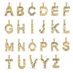 14k Solid Gold Initial Pendant, Sunburst Letter Charm - Görsel 10