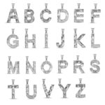 14k Solid Gold Initial Pendant, Sunburst Letter Charm - Görsel 12